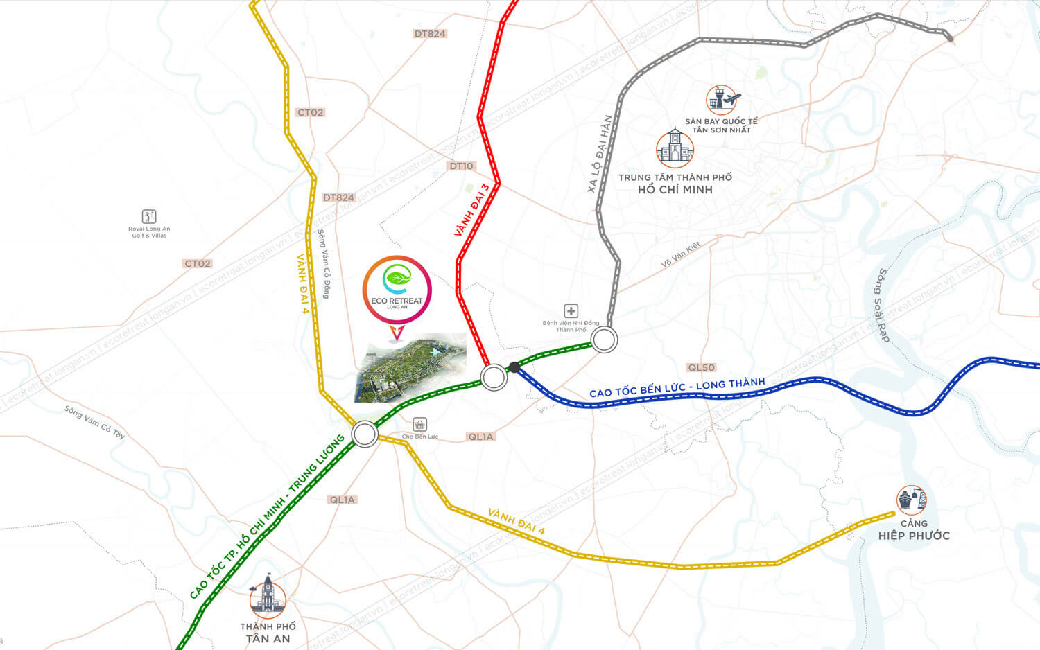 Vị trí Ecopark Long An